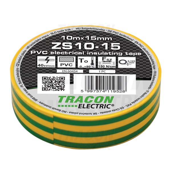Nastro Isolante 10x15 Giallo verde